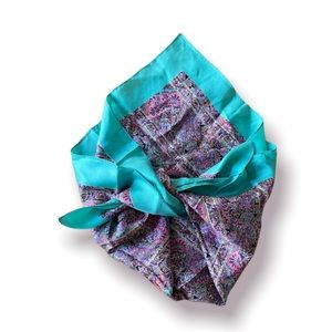 Vintage Liberty of London Blue Silk Scarf Square